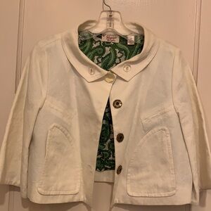 PENGUIN BY MUNSINGWEAR SZ 10 BOLERO JACKET BLAZER WHITE